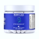 Body C.E.O. After Drinking Aid - Electrolyte Balance & Recovery - DHM (Dihydromyricetin), L-Cysteine, Prickly Pear, Milk Thistle, Zinger, Vitamin-B for Recovery - Filler-Free Formula - 60 Capsules