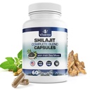 Pure Himalayan Shilajit for Men & Women - 10,000mg Shilajit Ashwagandha Supplements + Irish Sea Moss, Tongkat Ali, PQQ & More - 60 kapsułki