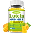Luteina i Zeaksantyna Suplementy Gummie z Astaksantyny & Ekstrakt Bilberry - Witaminy oko z Omega-3, Witaminy A, C, E, D3 i Zinc dla Vision Health - Bez cukru, Mango Flavor, 60 Count