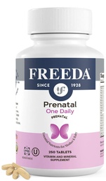 Freeda Witamina prenatalna - Kosher Prenatals - Prenatalne Witaminy z żelazem, Prenatalny Kwas foliowy, Cholina, Witamina D - Jedna Daily Prenatal Multivitamine Wsparcie dla kobiet w ciąży i karmiących (250)