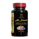 Flaxseed Oil Softgels 1000 mg – Virgin Cold Pressed from Flax Seeds, Omega 3 Rich Capsules, Supports Digestive Balance & Hair Smoothness - 1 Bottle 100 Capsules