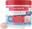 Restirr After Alcohol Aid & Recovery: Wspiera zdrowie wątroby, zwiększa metabolizm i wspomaga układ immunologiczny z DHM, Thistle mleka, B- Complex, Hydration. 30 Dawki
