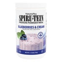 NaturesPlus SPIRU-TEIN, Blueberries & Cream - 1.12 lb - Plant-Based Protein Powder - Vitamins & Minerals for Energy - Vegetarian, Gluten Free - 15 Servings