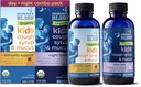 Mamuśka Bliss Organic Cough Syrop & Mucus dla dzieci, dzień i noc Combo Pack z witaminą C i wsparcia odporności, Zawiera organiczny miód i liść Ivy, 4 Fl Oz (Pack of 2)