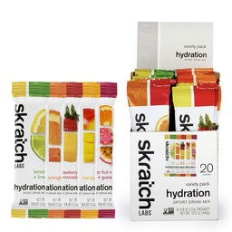 Skratch Labs Pakiety nawadniające - Napoje nawadniające, Pakiet odmian (20 Pakiety pojedyncze) - Proszek Electrolyte opracowany dla sportowców i wydajności sportowej, Gluten Free, Wegan, Kosher