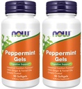 Teraz żywność mięta peppermint żele z olejami imbirowymi i koprowymi, 90 Softgels (Opakowanie 2)