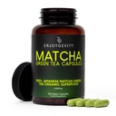 Kapsułki Organic Matcha Green Tea - Natural Energy Boost - Clean Gradual Cafeline - Japanese Matcha Green Tea Pills - 100% Natural Antioksydant - Calming and Relaxing - 120 Daily Capsules - 2000 / mg