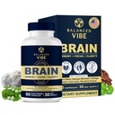 Zbalansowana formuła Vibe Brain 124; Nootropowa na bazie Plantów Organicznych dla Focus, Clarity & Memory Death 124; Ginkgo, Bacopa, Rhodiola, Gotu Kola Death 124; Kapsułki Vegan 124; 30 Day Supply