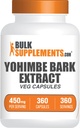 BulkSupplements.com Yohimbe Extract kapsułki - Yohimbe Bark Extract, suplementy Yohimbe, Herbal Supplement - Gluten Free, 1 kapsułki Veg per Serving, 360 kapsułki (opakowanie po 1)