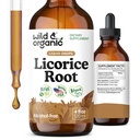 Wild & Organic Licorice Root Tincture - Digestive, Lung & Skin Support - Licorice Root Extract Liquid Drops - Vegan, Sugar & Alcohole Free Supplement - 4 fl oz
