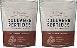 Live Conscious Collagen Peptydes Powder - Czekoladowy Collagen Powder - Włosy, Skóra, Nail, i Joint Support - Typ I & III Kolagen pokarmowy Suplementy dla kobiet i mężczyzn (2- Pack)