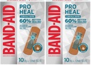 BAND-AID Brand Pro Heal Adhesive Waterproof Bandages, Hydrocolloid Gel Patch for First Aid, Clinically Tested for Better Healing of Minor Blisters and Wounds, One Size, 10 Count (Pack of 2)