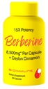Suplement berberyjski 15X Moc, Ceylon Cynamon do zwiększonej absorpcji i efektów synergistycznych. 8,500mg na kapsułkę