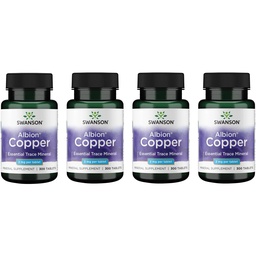 Swanson Copper Antioksydant Immune System Red Blood Support Mineral Supplement (chelat miedzi) 2 mg 300 Tabs (4 opakowania)