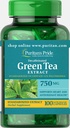 Puritan 's Pride Decaffeided Green Tea Standarysed Extract 750 mg- 100 kapsułki