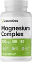 Suplement Magnezu 500 mg kapsułki 124; Kompleks magnezu z glicynatem, cytratem i tlenkiem 124; 3 Aktywne formy magnezu 124; Easy on Stomach 124; Made in USA 124; Bucked Up Essentials (180 Servings)