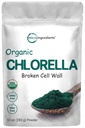 Micro Składniki Organiczny Chlorella Proszek, 10 unce, Ściany rozbite komórki, bogaty w białka i witaminy wegańskie, Surowy, Luzem Premium Suplement Chlorella, Wegański Przyjazny, Nienapromienianie