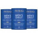 FRISKA Men 's Daily Digestive Enzime and Probiotics Supplement, Natural Support for Mężczyzna Digestive Health, Bloating, Gas, Infersion Relief, Supports Gut Health, Lactase and B- Vitamin, 90 kapsułki