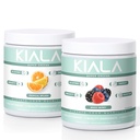 Kiala Nutrition Super Zielone, Organic Zielonych Proszek, Spirulina i Chlorella Superfood Proszek, Cukier i gluten wolny Wegan, Spectra Mieszanka, Tropikalny Slush, Mieszane Berry 2 Pack