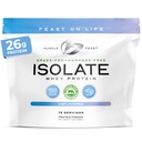 Uczta mięśni Grass- Fed izolat białka serwatki, Wszystkie naturalne hormon wolne pastura wzrosła, serwatka Isolate Protein Proszek dla mężczyzn i kobiet, Czysty, Non-GMO & Gluten-, Isolate Protein - Unflavored, 5lb