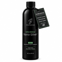 Colloidal Silver w / Nano Technology - 32ppm 16oz - 8X Bardziej skuteczne - Naturalne wsparcie immunologiczne - Zapisz chorych dni - Wiek 5 & Up - Wygrywa Wyższe PPM Silvers - No Taste & Smell - 3 Party Tested