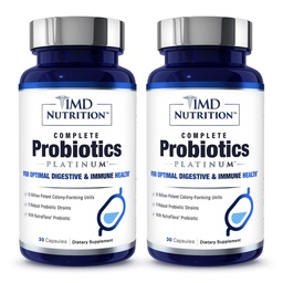 1MD Kompletne Probiotyki Platinum 124; Wspiera Digestive Health 124; z Prebiotyki Nourishing, 51 Miliard Live CFU, 11 Szczeliny, Darmowy 124; 30 Kapsułki roślinne (2- Pack)
