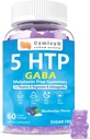 5-HTP GABA Gummies Mieszanka 1700mg, bezcukrowe Gummeje z L Theanine, Magnez, Ashwagandha, Omega- 3- 6- 9, Witamina D3, B6 dla naturalnych Zzzs, Nastrojowe, Brain- Spokój, Blueberry Flavor 60Count