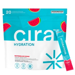 Cira Hydration Stick Packs - Electrolyte Powder & Drink Mix for On-The-Go Dehydration Relief & Recovery - Watermelon Sugar, 20 Servings