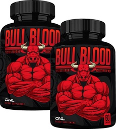 ONL Bull Blood Testosteron Booster - High Potency Mężczyzna Ulepszanie suplementu testosteronu dla Stamina & Endurance - Test Booster z Maca Root, Napalone Kozioł Weed & Tongkat Ali - 120 Kapsułki (2- Pack)
