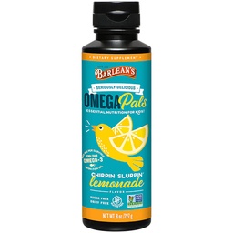 Barlean 's Omega 3 Fish Oil Liquid Supplement for Kids, Chirpin' Slurpin 'Lemoniada, 540 mg EPA i DHA Fatty Acid, 8 oz