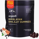 Organifi Shilajit Gummies - Himalayan Shilajit dla mężczyzn i kobiet z PrimaVie Shilajit, 40- Plus Minerały śladowe, i więcej - Hormon Balancer, zwiększa energię komórkową, Tłuszcz i więcej, 60 Hrabia