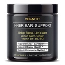 VEGATOT Vertigo Supplement * USA Made and Tested * Inner Ear Supplement with Ginkgo Biloba Lion 's Mane Lemon Balm Ginger VIT B1, B6, B12 - for Diseases Spinning Inner Ear Balance