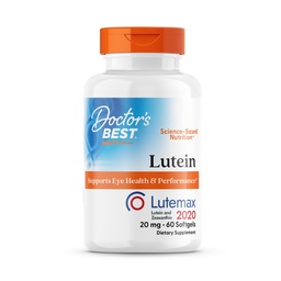 Lekarze Najlepsza Luteina, Wspiera Zdrowie i Wydajność oczu, Non-GMO, Gluten Free, 20 mg, 60 Softgels