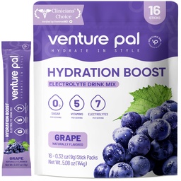 Penture Pal Sugar Free Electrolyte Powder Pakiety - Płynny codzienny IV Drink Mix dla szybkiego nawodnienia & Odzyskiwanie partii 124; 5 Witaminy & 7 Elektrolity 124; Keto Friendly 124; NieGMO 124; Certyfikowany Wegan 124; 16 Sticks