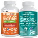 PrimeMD 21- in-1 Berberine Supplement with Ceylon Cynamon, Chrom, Bitter Melon i Green Tea Extract (120 ct) &