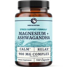 Magnesium Ashwagandha, Relaxation & Calming Magnesium Supplement for Adults