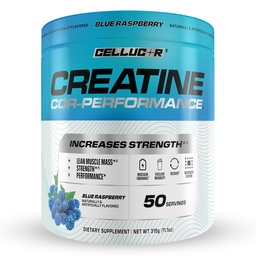Celucor Creatine proszek, Niebieski aromat malinowy - Zwiększa siłę, Lean Muscle Mass & Endurance, Stworzenie Mikronizowane do szybkiego wchłaniania, 5g Kreatyna na serwowanie, 50 Służenie