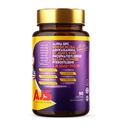 AJS Alpha GPC Nootropic Brain Supplement, Phosphatidylserine, St. John 's Wort Ginkgo Biloba, Ashwagandha, Bacopa Monnieri, Pterostilbene, Magnezu Glycinate, Ginkgo Biloba, 5- MTHF, Huperzine A 60CT, 90 kapsułek