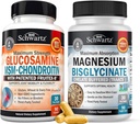 Wysoka absorpcja Magnezu Bisglicynian Kapsułki (1 Miesiąc Dostawy) Plus Glukozamina Chondroitin MSM Potrójny Support Supplement (1 Miesiąc Dostawy)