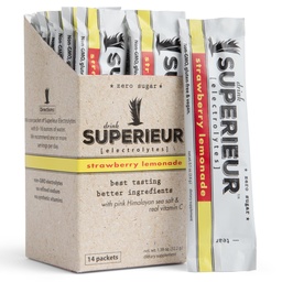 Superior Electrolyte Powder Pakiety - Wegan Electrolyte Hydration Proszek w / Mineral- Keto Friendly, Nie-GMO, Zero Sugar Electrolyte Suplement - Zdrowe Sporty Drink-Truskawka Lemoniada (14 Pakiety)
