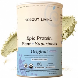 Proso Living Plant Based Protein & Superfoods Powder, Original, Unflavored 124; Organic Protein Powder, Wegan, Non Dairy, Non-GMO, gluten Free, Sugar Free, Perfect Keto Drink Mix (2 lb)