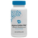 NeuroScience GABA PM Calm Sleep Aid dla dorosłych - 400mg L Theanine Supplement with 5 HTP for Brain Support & Magnez for Sleep - Soothe an Overactive Mind & Racing Thoughts (60 kapsułki)