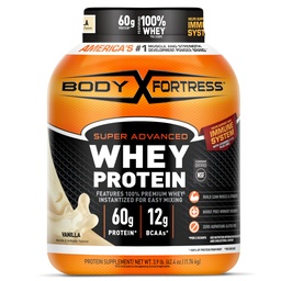 Forteca ciała Super Advanced Serwatka Protein Powder, Vanilla, Immune Support (1), Witaminy C & D Plus Cynk, 3.9 lbs.