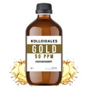 Złoty roztwór koloidalny, 50 PPM, 500 ml, o wysokiej czystości 99,99%