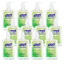 Purell NATURALS Advanced Hand Sanitizer Gel, with Skin Conditioners and Essential Oils, 12 fl oz Counter Top Pump Bottle (Case of 12) - 9629-12