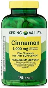 Generic Spring Valley Cynamon Plus Chrom, 1000 mg, 180 Kapsułki - Naturalny suplement diety dla General Wellness & + Sticker Dri Store