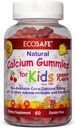 ECO SAFE Coral Calcium Witamina D3 Dzieci Gummy, Natural Cherry Flavor, Non GMO, Gluten- Free, Dairy- Free, Soy- Free i Gelatin Free - 300 mg wapnia i 800 IU witaminy D3- 60 Gummies (2 opakowania)