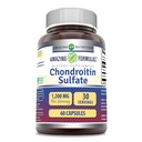 Niesamowite preparaty Chondroitin siarczan 1200 mg Per Serving Supplement Agregat 124; Kapsułki Agregat 124; Non-GMO Agregat 124; Gluten Free Agregate 124; Made in USA (1 Pack, 60 Count)