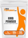 BulkSupplements.com Proszek HMB - jako Wapnia HMB, Beta- Hydroxy Beta- Metylomaślan - HMB Proszek Suplementy, Gluten Free - 1 g na Serving, 100 g (3.5 oz) (Opakowanie po 1)