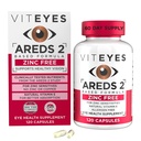 Viteyes AREDS 2 Cynk Darmowe wsparcie plamki żółtej, Natural Allergen wolne kapsułki z witaminą E, Witamina C, Luteina i Zeaksantyna, No Cynk, No Copper, Eye Doctor Trusted, Produkowane w USA, 120 Ct